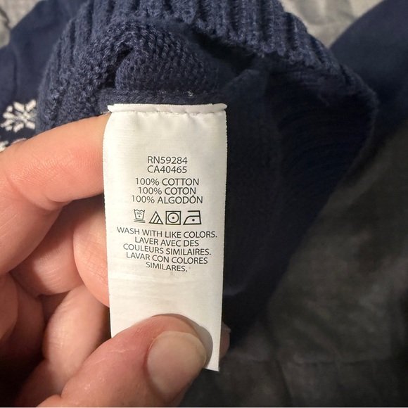 The Children's Place Holiday Christmas Tree Bear Sweater Blue Kids Size 4T - Picture 6 of 7